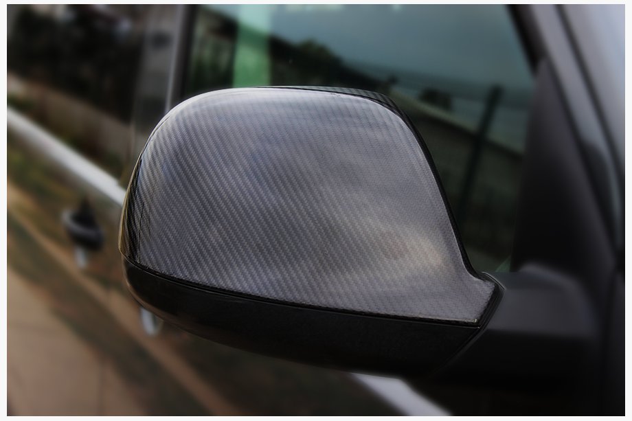 Volkswagen T6 2015-2024 Nakładki na Lusterka (2 szt., Carbon) Prawdziwe Włókno Węglowe Image