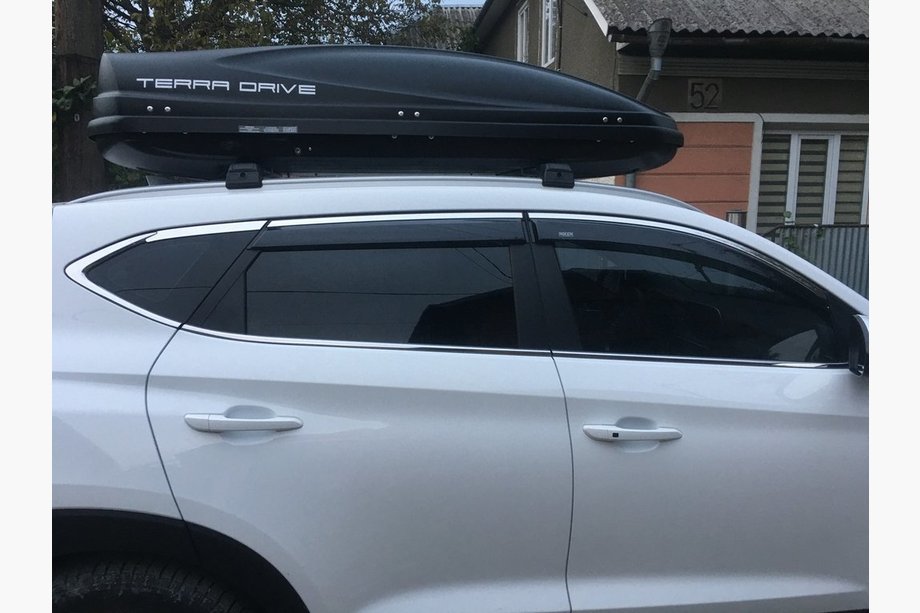 Hyundai Tucson TL 2016-2021 Deflektory szyb z listwą chromowaną (6 szt, Niken) Image