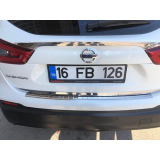 Nakładka na tylny zderzak Carmos (2017-2021, Stal Nierdzewna) Nissan Qashqai 2014-2021 zdjęcia 3