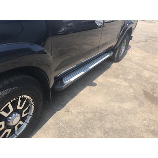 Progi boczne Allmond Grey (2 szt., aluminium) Toyota Hilux 2006-2015 zdjęcia 1