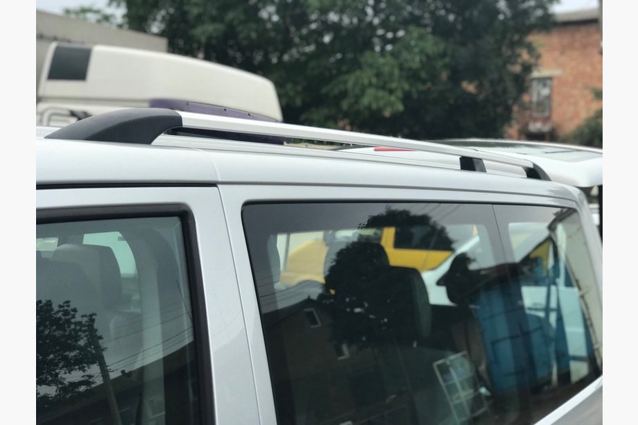 Volkswagen T5 Transporter 2003-2010 Relingi Dachowe Chromowane Dluga baza, metalowe stopki Image