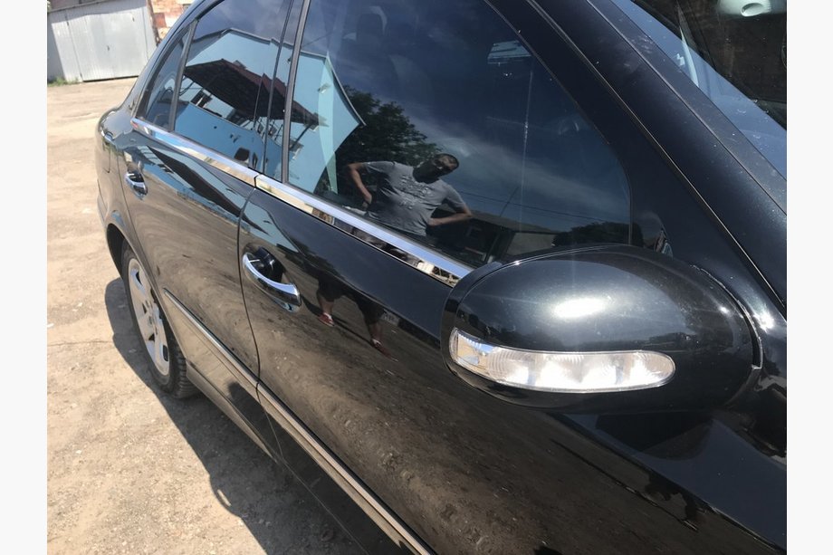 Mercedes E-class W211 2002-2009 Listwy Ozdobne Szyb Nierdzewne SD, Carmos - Stal turecka (4 szt.) Zdjęcia 2