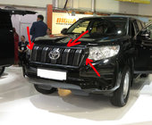 Toyota Land Cruiser Prado 150 2009-2023 Atrapa chłodnicy 2017↗ czarna Oryginał (z krótkimi listwami) zdjęcia 4