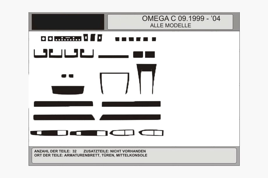 Opel Omega B 1994-2003 PROMOCJA! Nakładki na deskę rozdzielczą w kolorze aluminium (1993-1999) Image