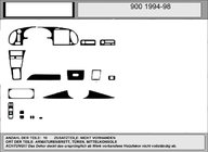 Saab 900 1994-1998 Promocja! Nakładki na deskę rozdzielczą (drewno) zdjęcia 1