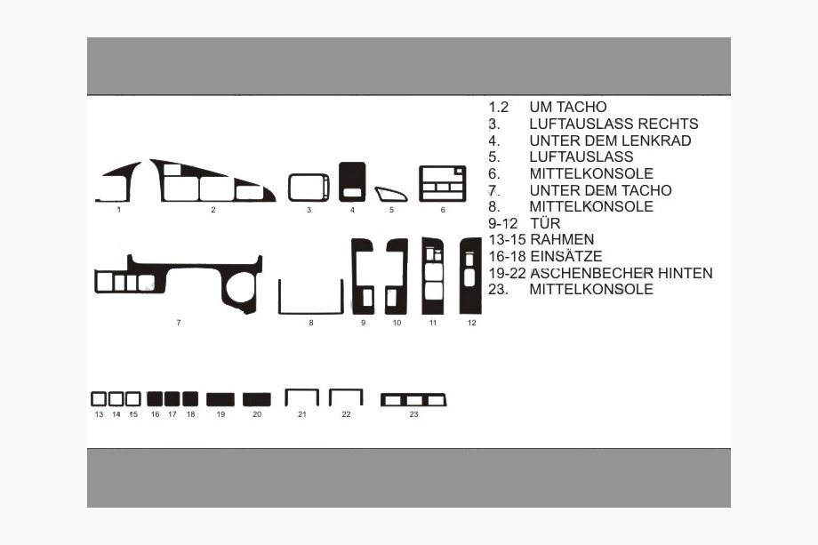 Toyota Land Cruiser 80 1990-1997 Promocja! Nakładki na deskę rozdzielczą (carbon look) Image
