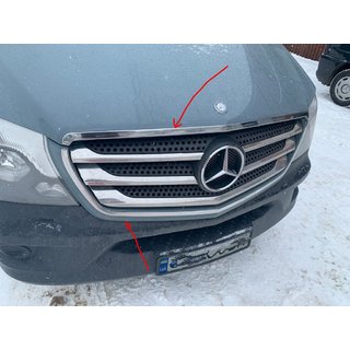 Obramowanie grilla (2013↗, stal nierdzewna) Mercedes Sprinter W906 2006–2018 zdjęcia 1
