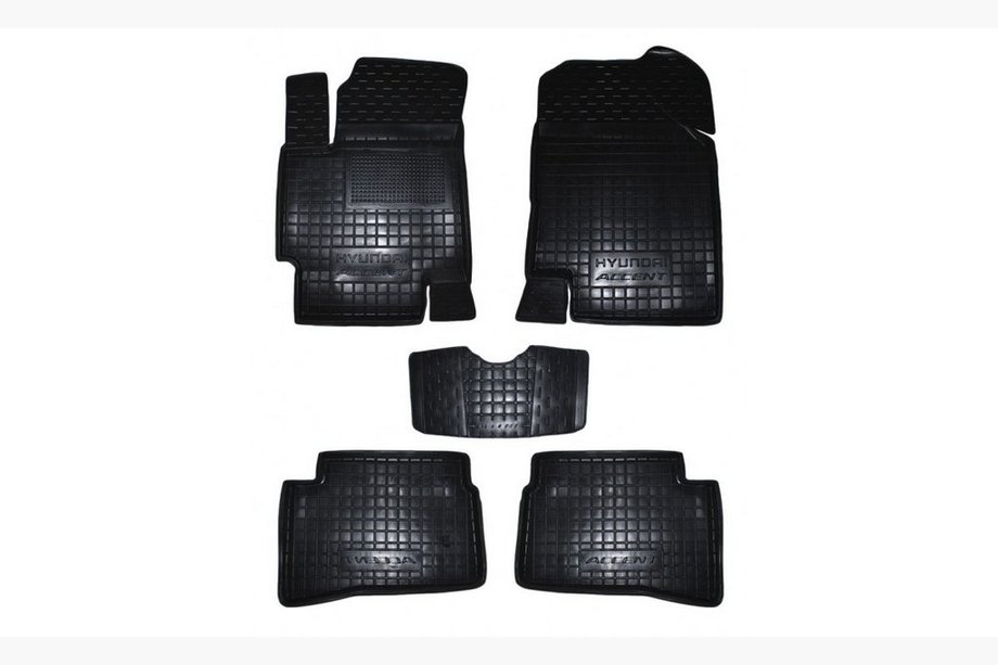 Hyundai Accent 2006-2010 Dywaniki gumowe z rantem (Autogumm) Image