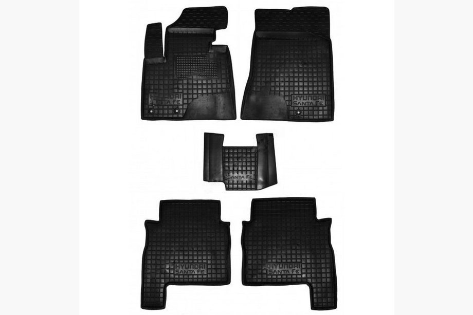 Hyundai Santa Fe 2 2006-2012 Dywaniki gumowe z rantem 2010-2012 (Autogumm) Image