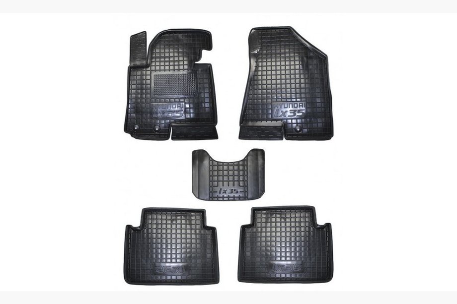 Hyundai IX-35 2010-2015 Dywaniki gumowe z rantem (Autogumm) Image