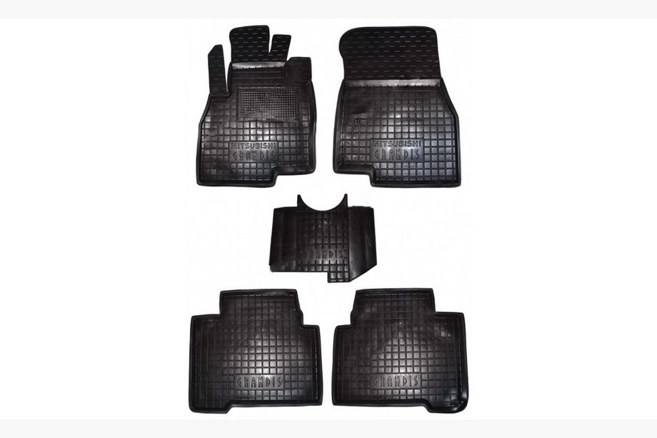 Mitsubishi Grandis 2003-2011 Gumowe dywaniki z rantem 5 miejsc (Autogumm) Image