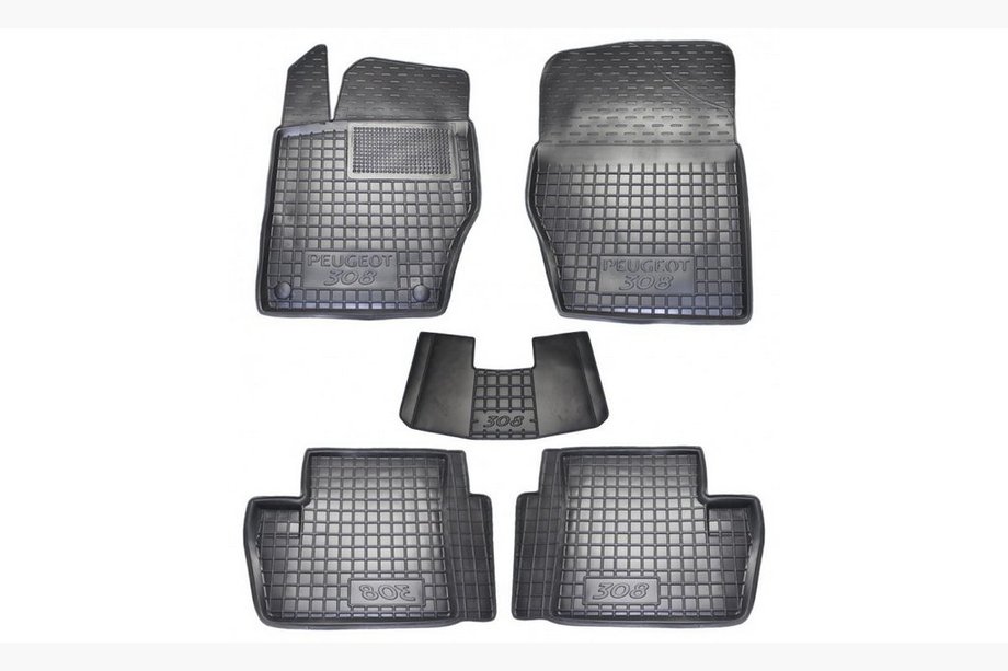 Peugeot 308 2007-2013 Dywaniki gumowe z rantem (Autogumm) Image