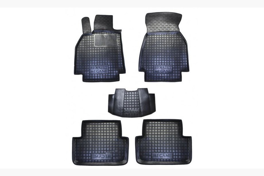 Renault Megane II 2004-2009 Dywaniki gumowe z rantem (Autogumm) Image