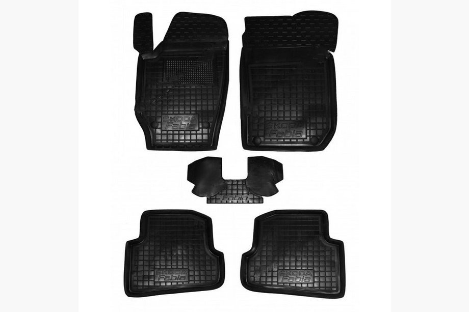 Skoda Fabia 2007-2014 Dywaniki gumowe z rantem (Autogumm) Image