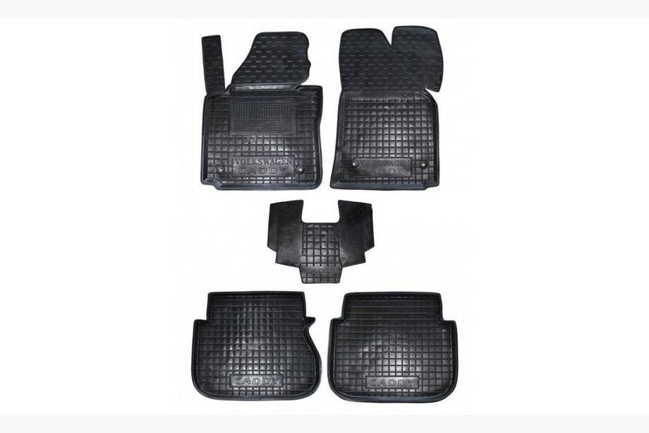 Volkswagen Caddy 2004-2010 Dywaniki gumowe z rantem (Autogumm) Image
