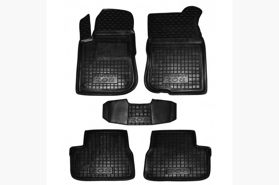 Peugeot 208 2012-2019 Dywaniki gumowe z rantem (Autogumm) Image