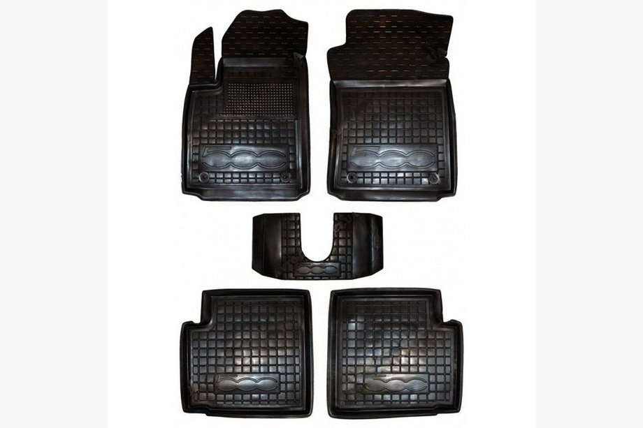 Fiat 500/500L 2013-2022 Dywaniki gumowe z rantem 500 (Autogumm) Image
