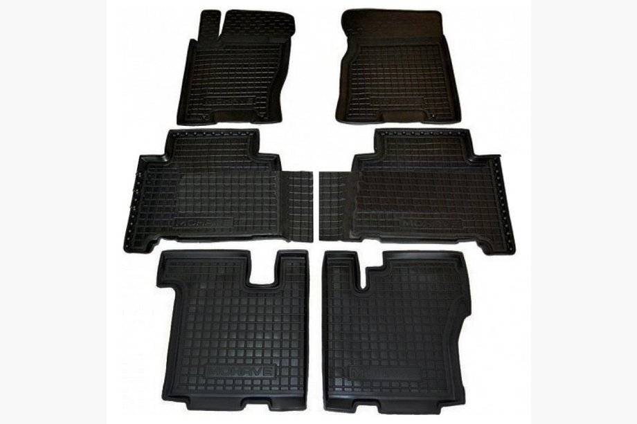 Kia Mohave 2008-2016 Dywaniki gumowe z rantem 7 miejsc (Autogumm) Image