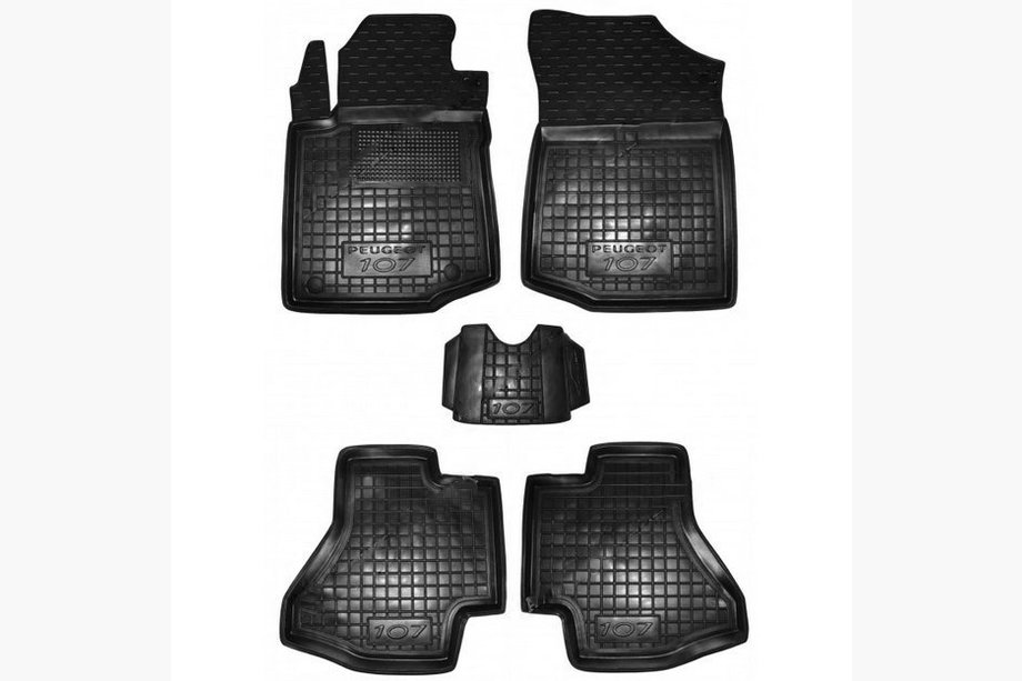Peugeot 107 2005-2014 Dywaniki gumowe z rantem (Autogumm) Image