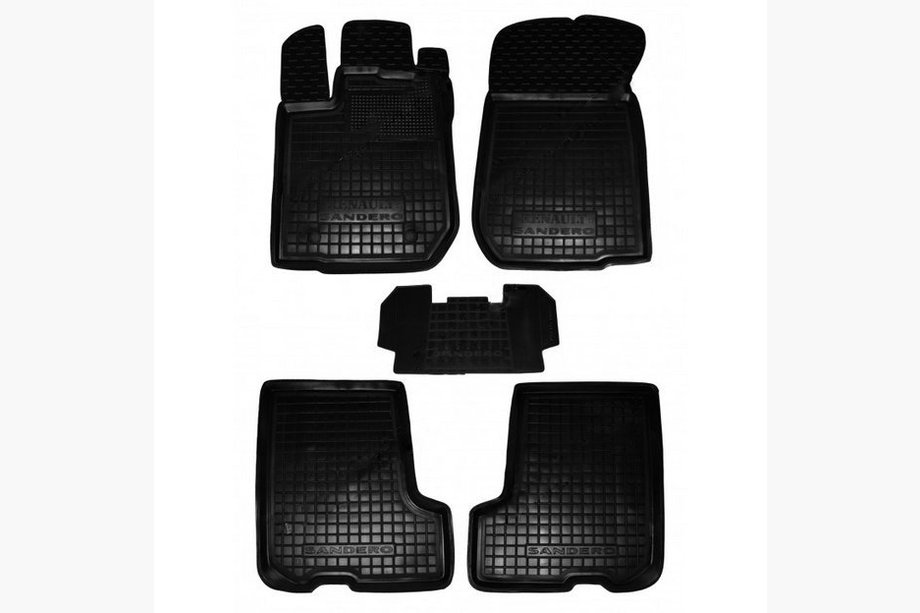 Renault Sandero 2013-2022 Dywaniki gumowe z rantem (Autogumm) Image