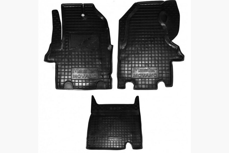 Renault Master 1998-2010 Dywaniki gumowe z rantem (Autogumm) Image