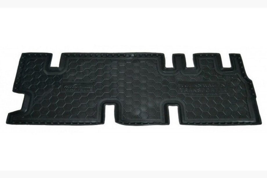 Volkswagen T5 2010-2015 Dywaniki gumowe z rantem Caravelle 3 rząd bez nagrzewnicy (Autogumm) Image