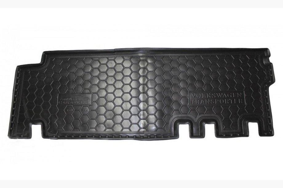 Volkswagen T5 2010-2015 Dywaniki gumowe z rantem Caravelle 2 rząd z ogrzewaniem (Autogumm) Image