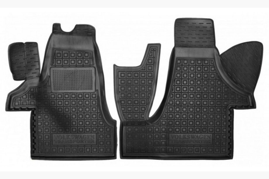 Volkswagen T5 Transporter 2003-2010 Dywaniki gumowe z rantem (Autogumm, przednie do 1+2) Image