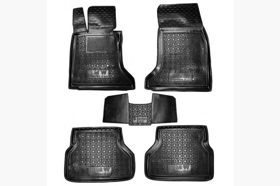 BMW 5 Series E60/E61 2003-2010 Dywaniki gumowe z rantem (Autogumm) Image