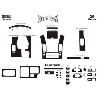 Tuning wnętrza (36 elementów) Nissan Navara 2006-2015 zdjęcia 4