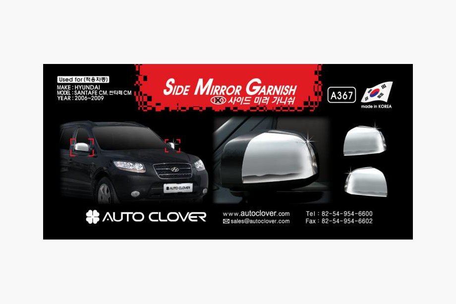 Hyundai Santa Fe 2 2006-2012 Nakładki na Lusterka (2 szt., plastik) Image
