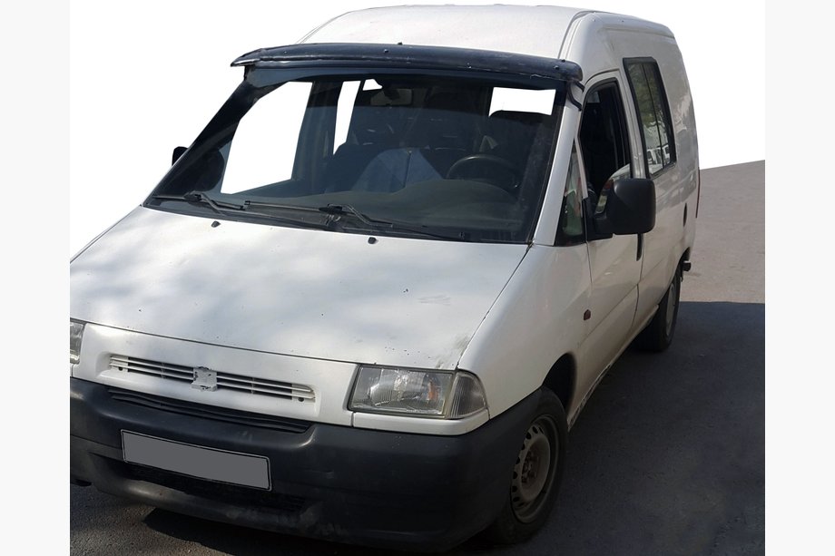 Fiat Scudo 1996-2007 Daszek na przednia szybe (czarny polysk, 5mm) Image