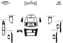 Chery Tiggo 1 2005-2016 Nakładki na deskę rozdzielczą (duży zestaw) zdjęcia 11