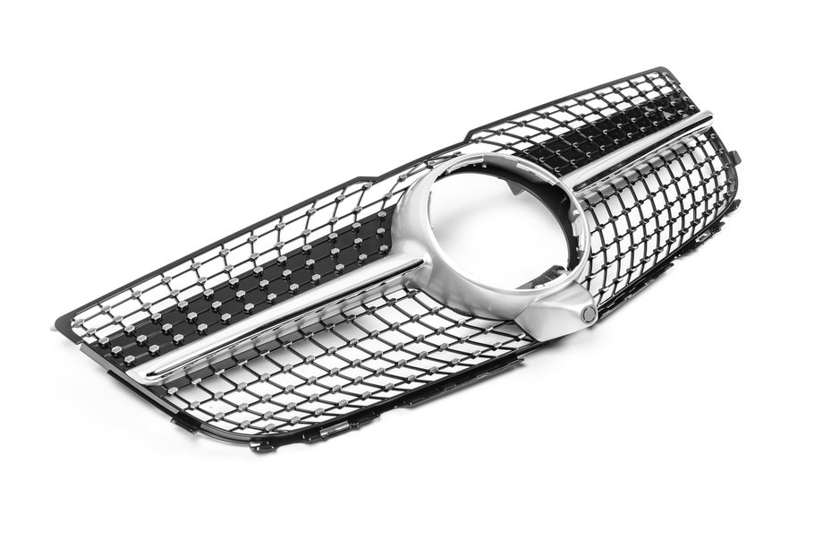 Mercedes GLK class X204 2008-2015 Atrapa Chłodnicy Diamond Silver (2013-2015) Pod kamerę Zdjęcia 3