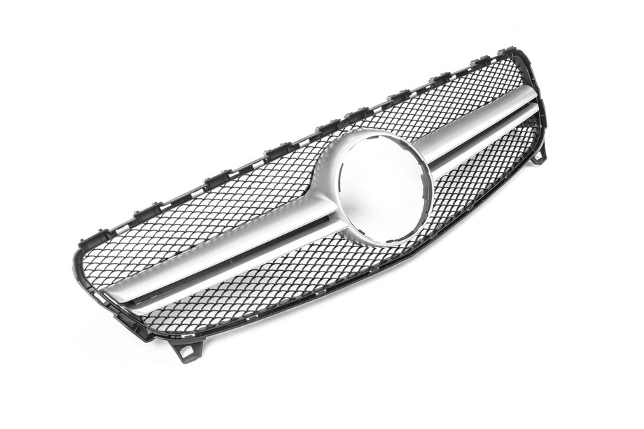 Mercedes A-class W176 2012-2018 Przedni Grill AMG Silver (2015-2018) Image