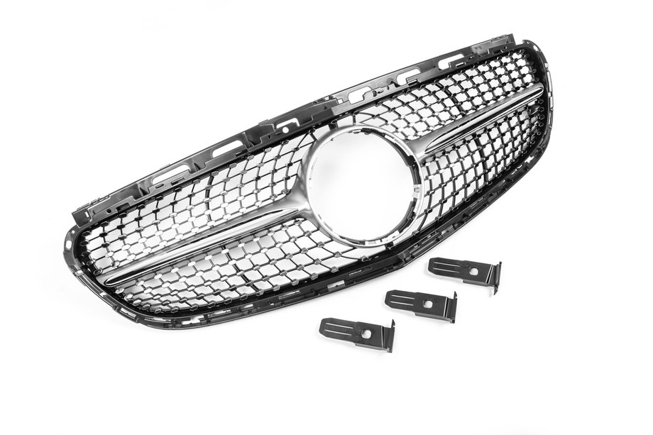 Mercedes E-class W212 2009-2016 Atrapa Chłodnicy Diamond Silver (do Avantgarde i AMG-Line, 2013-2016) Zdjęcia 9