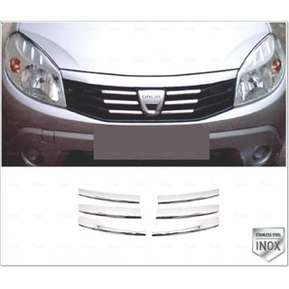 Nakładka na przedni grill (stal nierdzewna) Dacia Sandero 2007-2013 zdjęcia 3