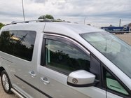 Volkswagen Caddy 2004-2010 Deflektory szyb z chromowaną listwą (2 szt, Niken) zdjęcia 1