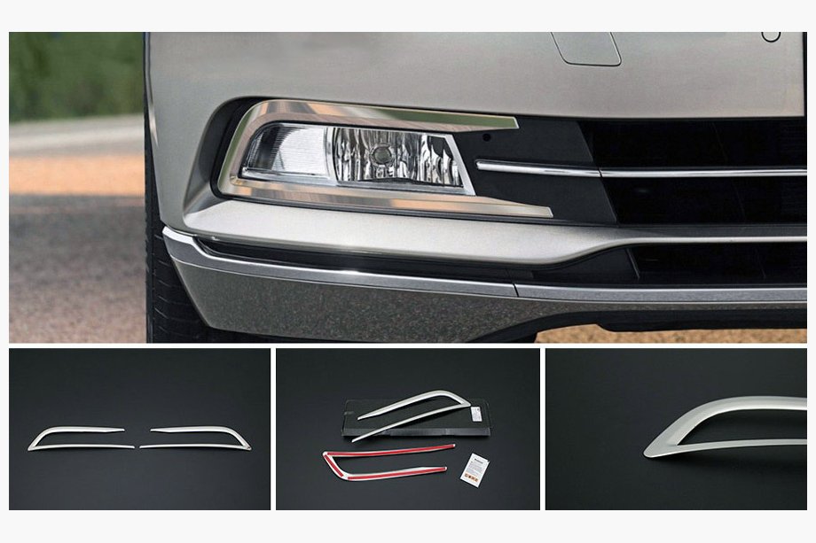 Volkswagen Passat B8 2015-2023 Nakladki na swiatla przeciwmgielne 2015-2018 (2 szt, stal nierdzewna) Zdjęcia 1