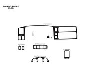 Mitsubishi Pajero Sport 1996-2007 Nakładki na Deskę Rozdzielczą (2002-2007) Aluminium zdjęcia 3