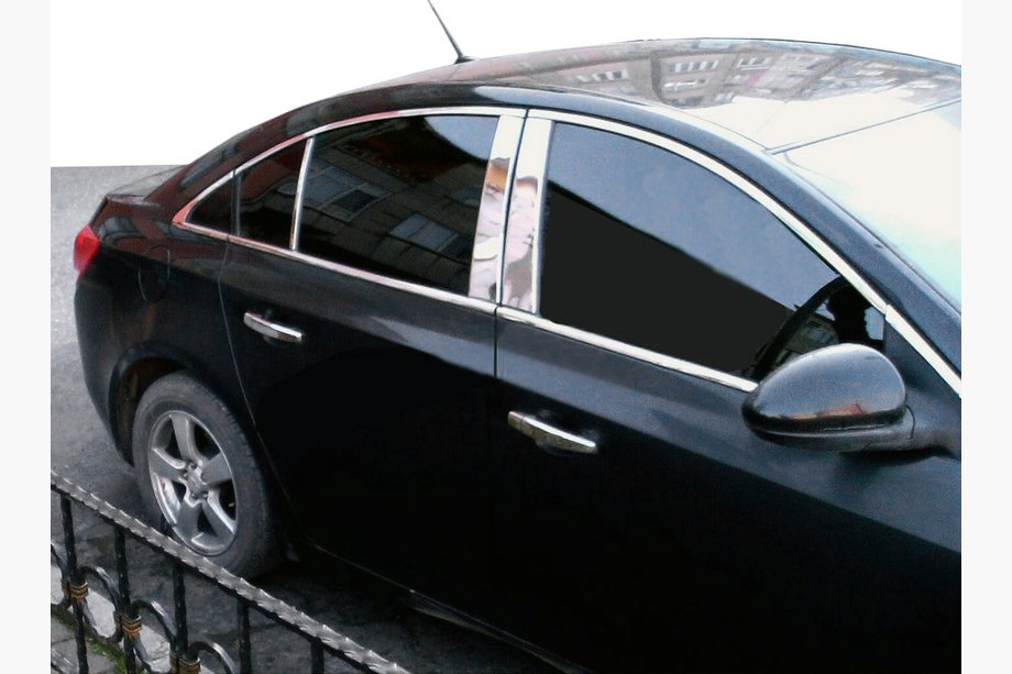 Fiat Albea 2002-2012 Listwy Słupków Drzwi ze Stali Nierdzewnej (4 szt.) Image