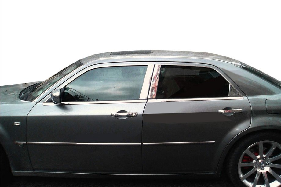 Chrysler C300 2004-2011 Listwy Słupków Drzwi ze Stali Nierdzewnej Image