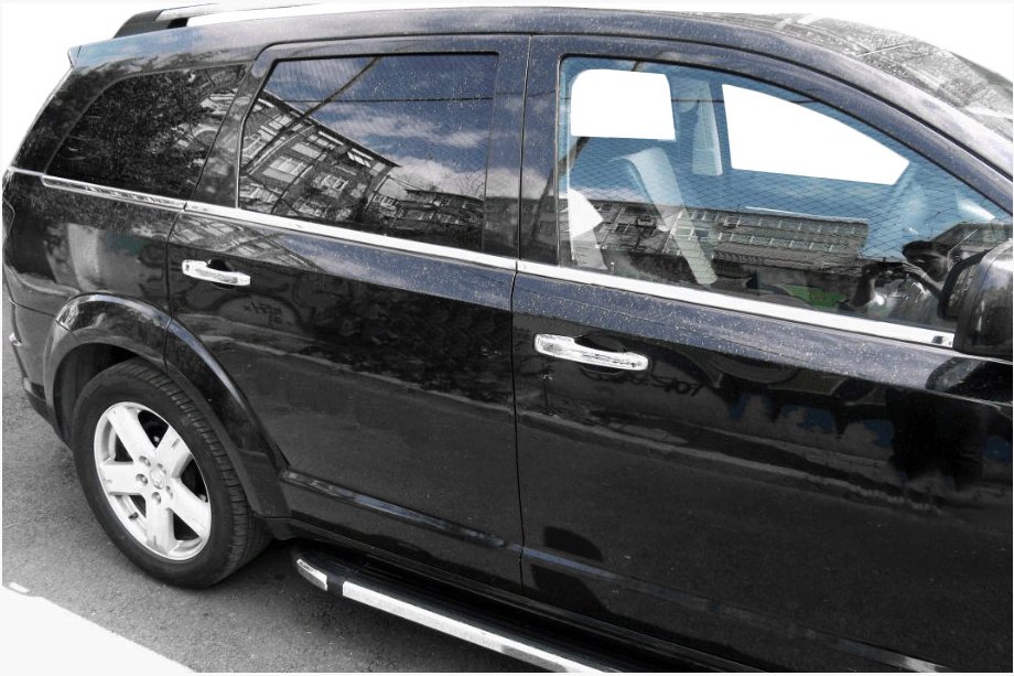 Fiat Freemont 2011-2016 Listwy Ozdobne na Okna (6 szt, Stal Nierdzewna) Image