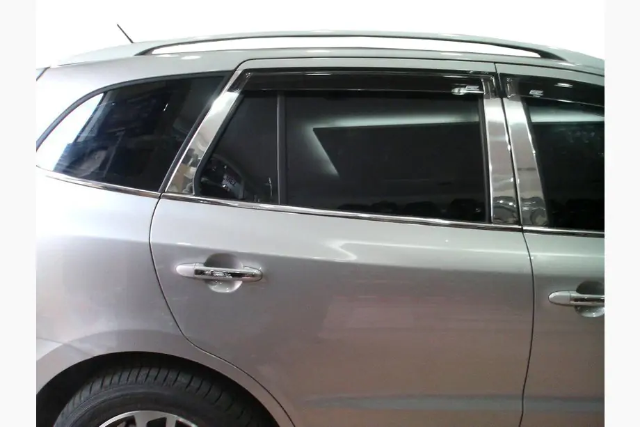 Hyundai Santa Fe 2 2006-2012 Listwy Słupków Drzwi ze Stali Nierdzewnej (6 szt.) Zdjęcia 3