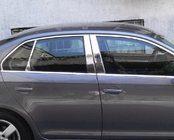 Volkswagen Jetta 2006-2011 Listwy Słupków Drzwi ze Stali Nierdzewnej (6 szt.) zdjęcia 1