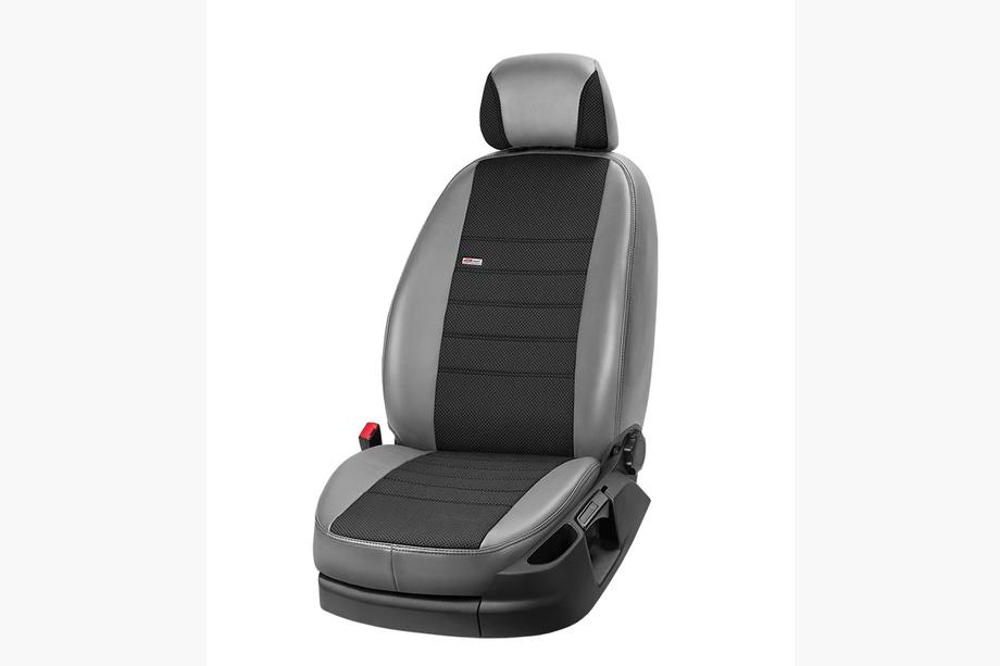 Mazda 626 1979-2002 Pokrowce Samochodowe Skora Ekologiczna+Tkanina+Alcantara Eco Comfort (Komplet) Zdjęcia 4