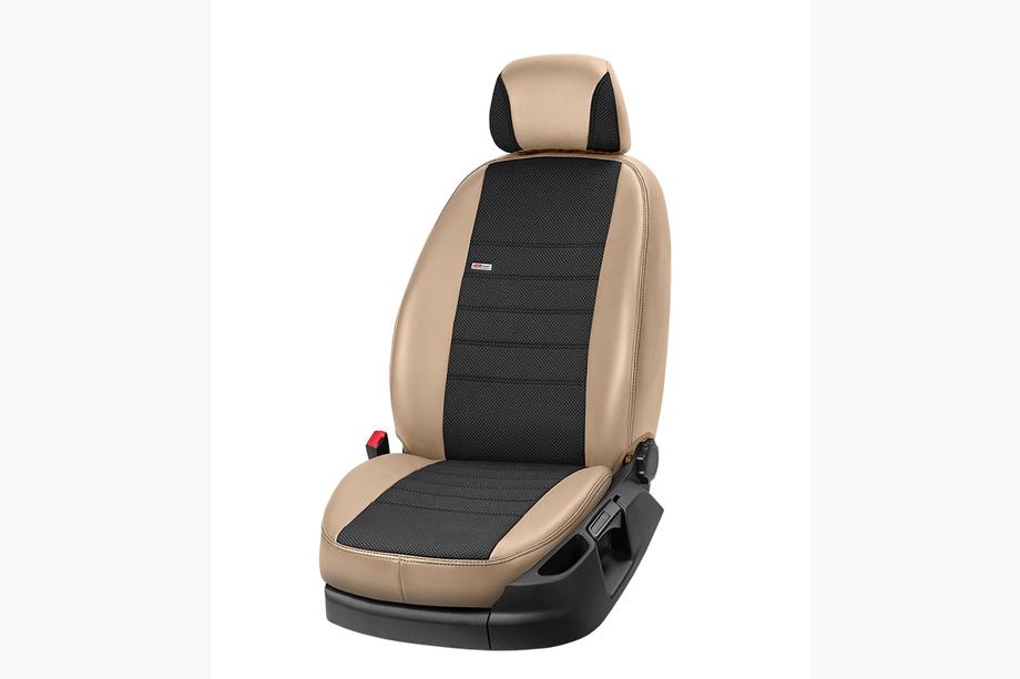 Mazda 626 1979-2002 Pokrowce Samochodowe Skora Ekologiczna+Tkanina+Alcantara Eco Comfort (Komplet) Zdjęcia 8