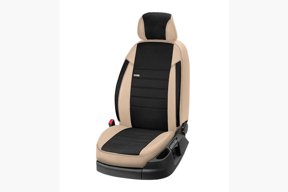 Mitsubishi Galant 1992-1998 Pokrowce samochodowe Skóra ekologiczna+Tkanina+Alcantara Eco Laser Antara 2020 (Komplet) Zdjęcia 11