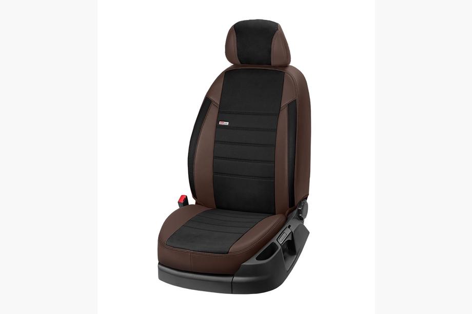 Mitsubishi Galant 1992-1998 Pokrowce samochodowe Skóra ekologiczna+Tkanina+Alcantara Eco Laser Antara 2020 (Komplet) Zdjęcia 12