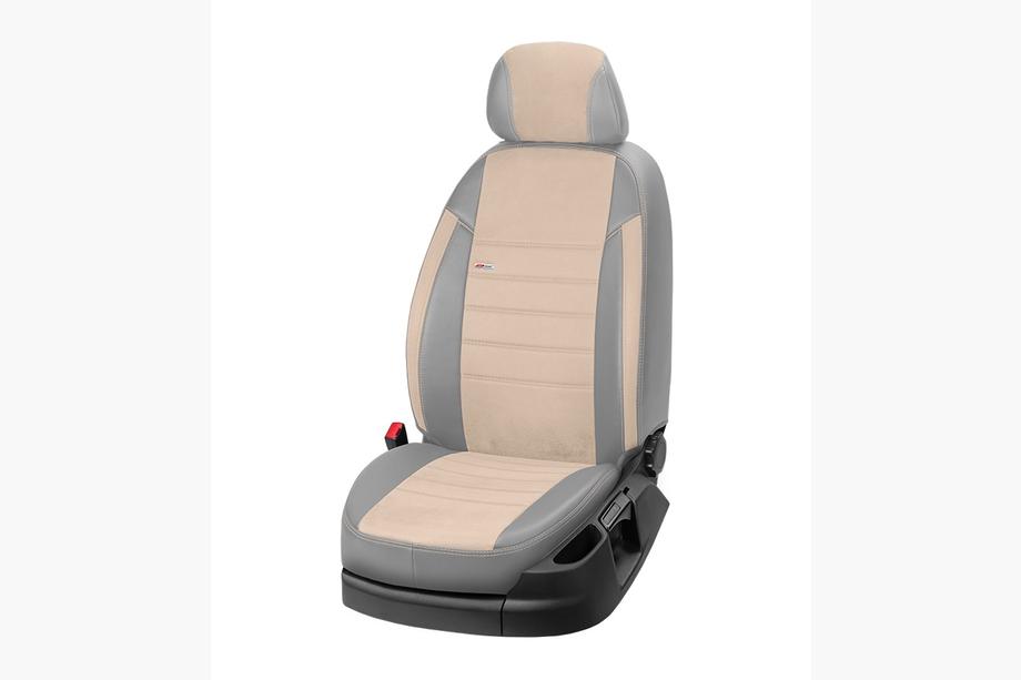 Mitsubishi Galant 1992-1998 Pokrowce samochodowe Skóra ekologiczna+Tkanina+Alcantara Eco Laser Antara 2020 (Komplet) Zdjęcia 14